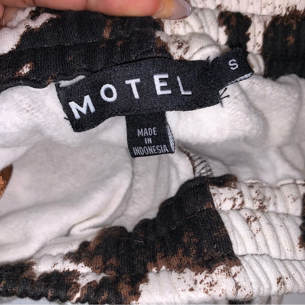 Motel Rocks Basra Jogger In Cowhide Brown/white - Picture 9 of 11